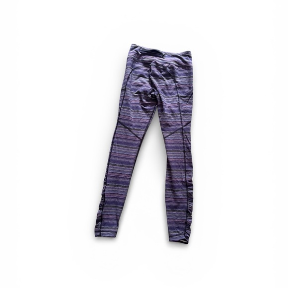 Lululemon Athletica Purple Striped Leggings size 6 L27 - Picture 3 of 8
